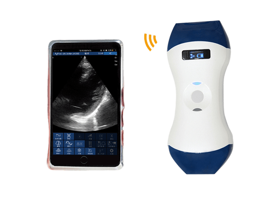 comprare Sonda per ultrasuoni palmare wireless FDA CE ISO13485 con array di fasi e doppia testa lineare per POCUS online manufacture