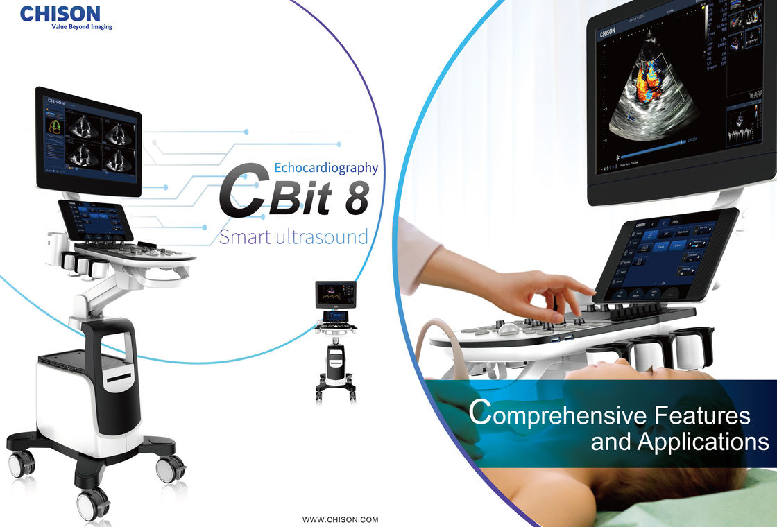 Macchina ad alta frequenza CBit 8 di ultrasuono di Chison di doppler di colore del carrello