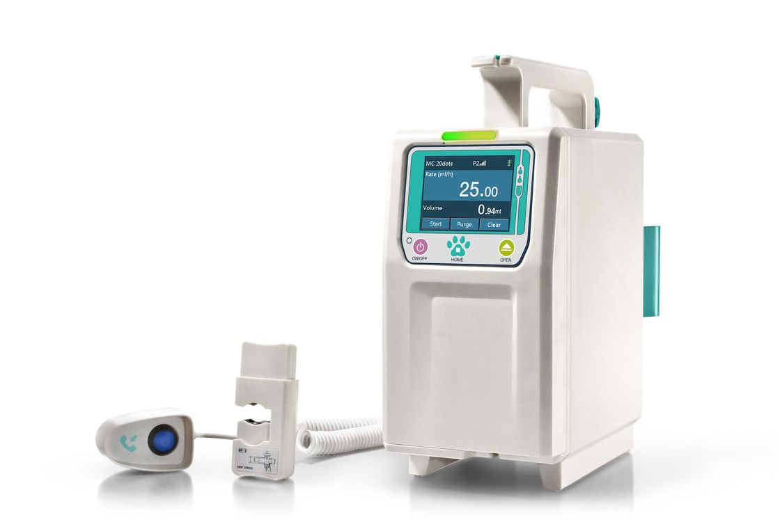 Pompa per infusione veterinaria del veterinario dell'attrezzatura medica dal compatto a due vie dell'allarme con 5 modi di infusione